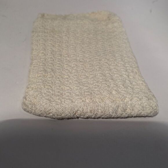 1367 Set of 3 Hand Crocheted Vintage White Cotton Lined Jewelry Bags - Picture 4 of 10